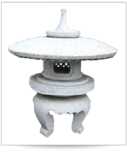 丸型雪見灯篭