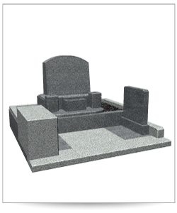 洋型デザイン墓石・巻石セット　万里